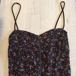 Floral zip bodysuit